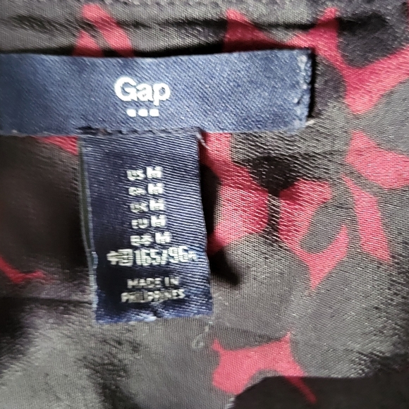 GAP Black and Red Long Sleeve Dress, Size Medium - Picture 3 of 3